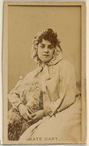 Kate Uart, from the Actors and Actresses series (N45, Type 8) for Virginia Brights Cigarettes by Allen & Ginter, photograph, 1885-1891