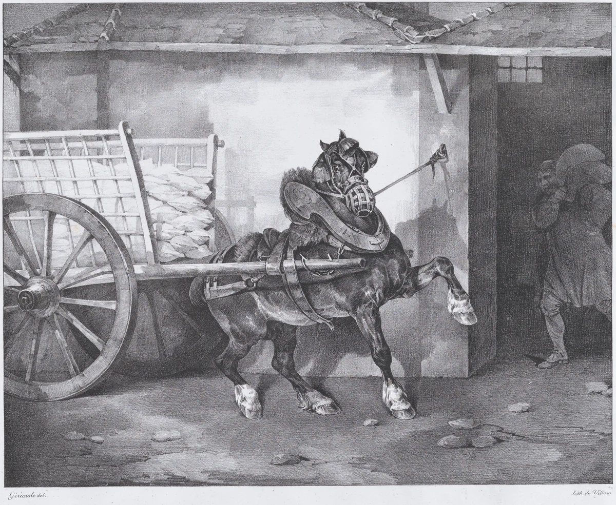 The Plastermaker's Horse by Théodore Gericault, print, 1822