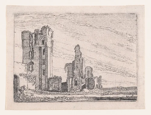 Het Huys te Kleef bij Haarlem, from Verscheyden Landtschapjes (Various Little Landscapes), Plate 3 by Willem Pietersz Buytewech, print, 1611-1621