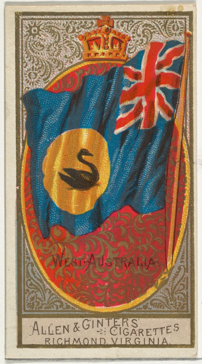 West Australia, from Flags of All Nations, Series 2 (N10) for Allen & Ginter Cigarettes Brands by Allen & Ginter, print, 1890