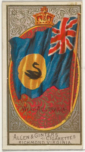 West Australia, from Flags of All Nations, Series 2 (N10) for Allen & Ginter Cigarettes Brands by Allen & Ginter, print, 1890