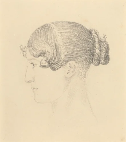 Head of a Woman (Theresa Turner?) by John Flaxman, drawing, 1755-1826