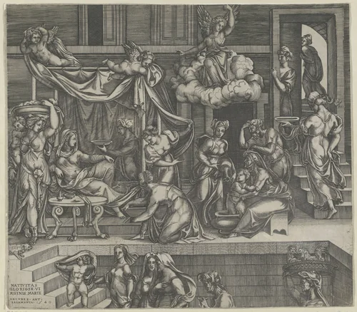 Birth of the Virgin by anonymous, print, 1540