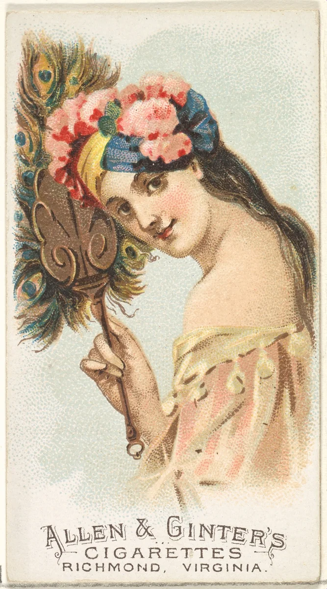 Plate 12, from the Fans of the Period series (N7) for Allen & Ginter Cigarettes Brands by Allen & Ginter, print, 1889