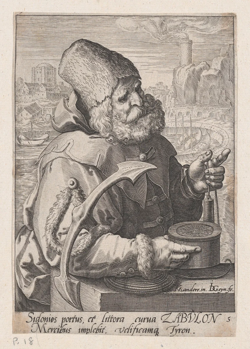 Zebulon, from "The Twelve Sons of Jacob" by Jacques de Gheyn II, print, 1584-1594