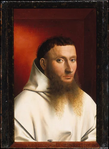 Portrait of a Carthusian by Petrus Christus, painting, 1446