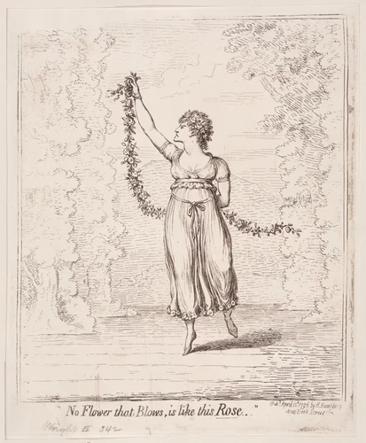 "No Flower that Blows is Like this Rose" by James Gillray, print, 1796