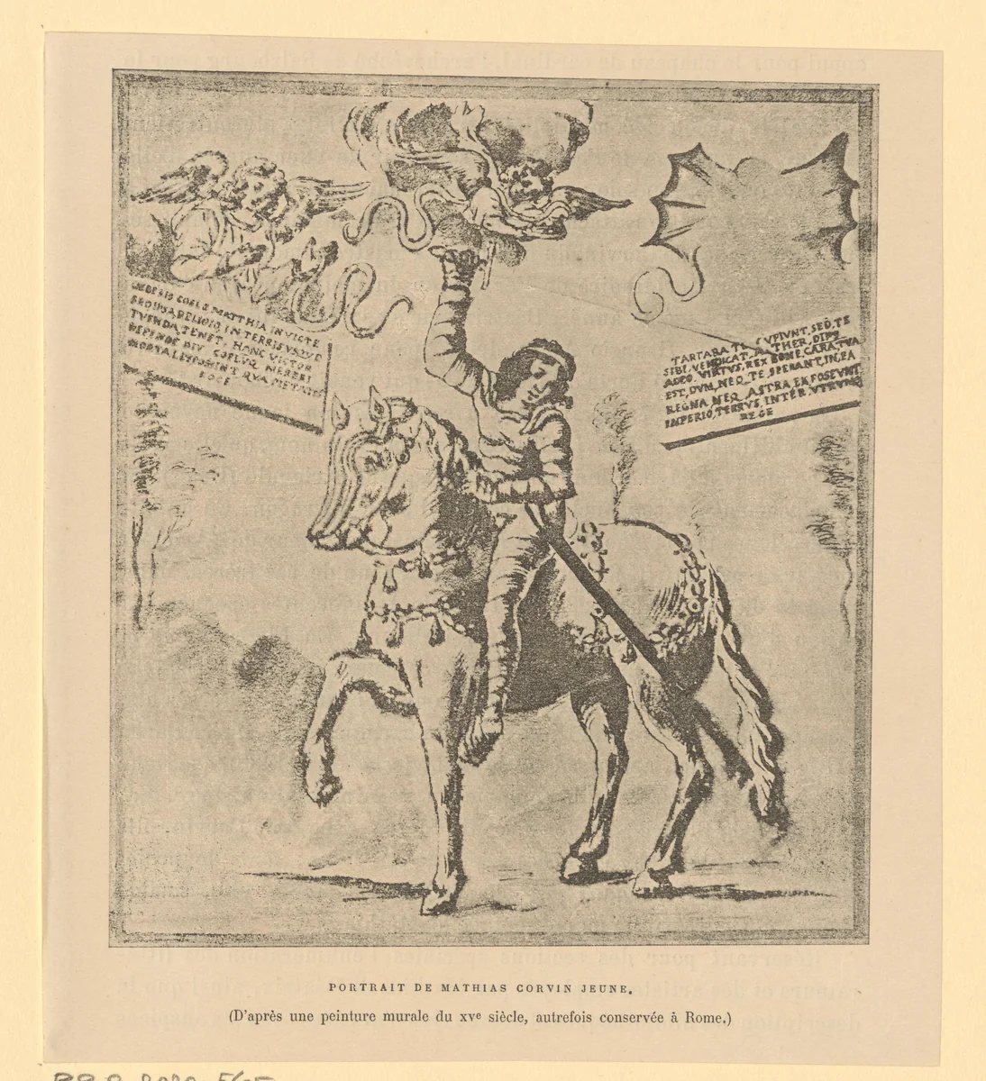 Ruiterportret van Matthias Corvinus by anonymous, print, 1894