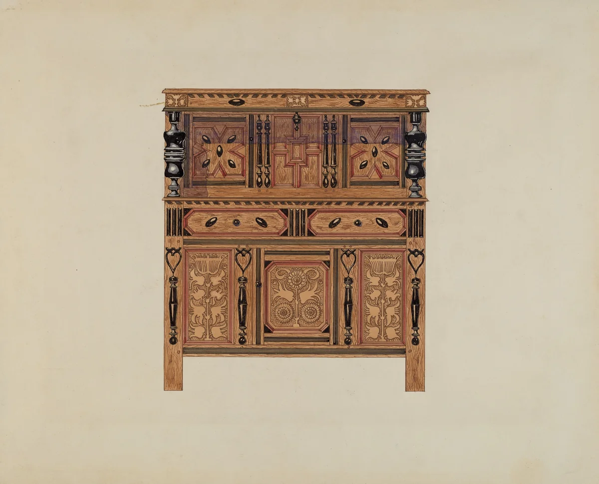 Hartford Cupboard by Martin Partyka, index of american design, 1936