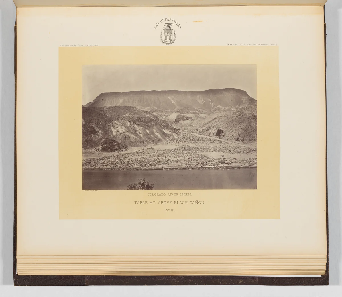 Table Mountain Above Black Cañon by Timothy O'Sullivan, photograph, 1871