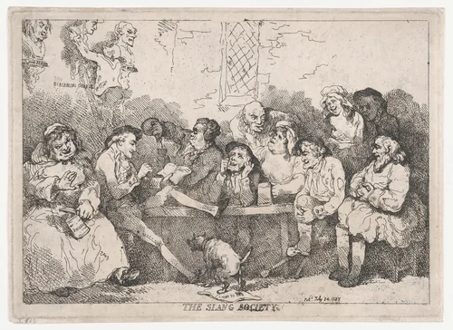 The Slang Society by Thomas Rowlandson, print, 1785