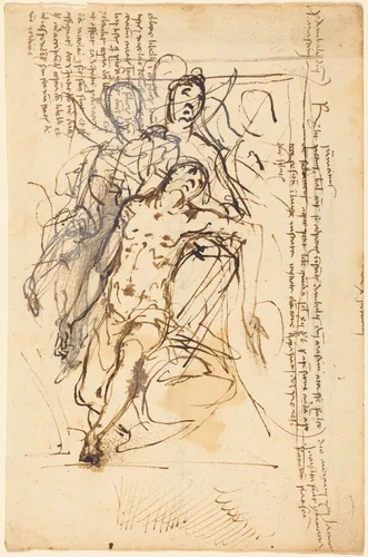 The Pietà by Venetian 17th Century, drawing, 1597-1630