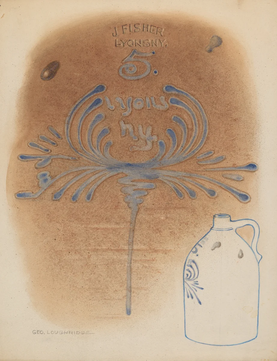 Jug by George Loughridge, index of american design, 1937-1938