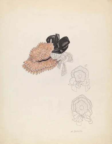 Bonnet by Margaret Concha, index of american design, 1935-1942