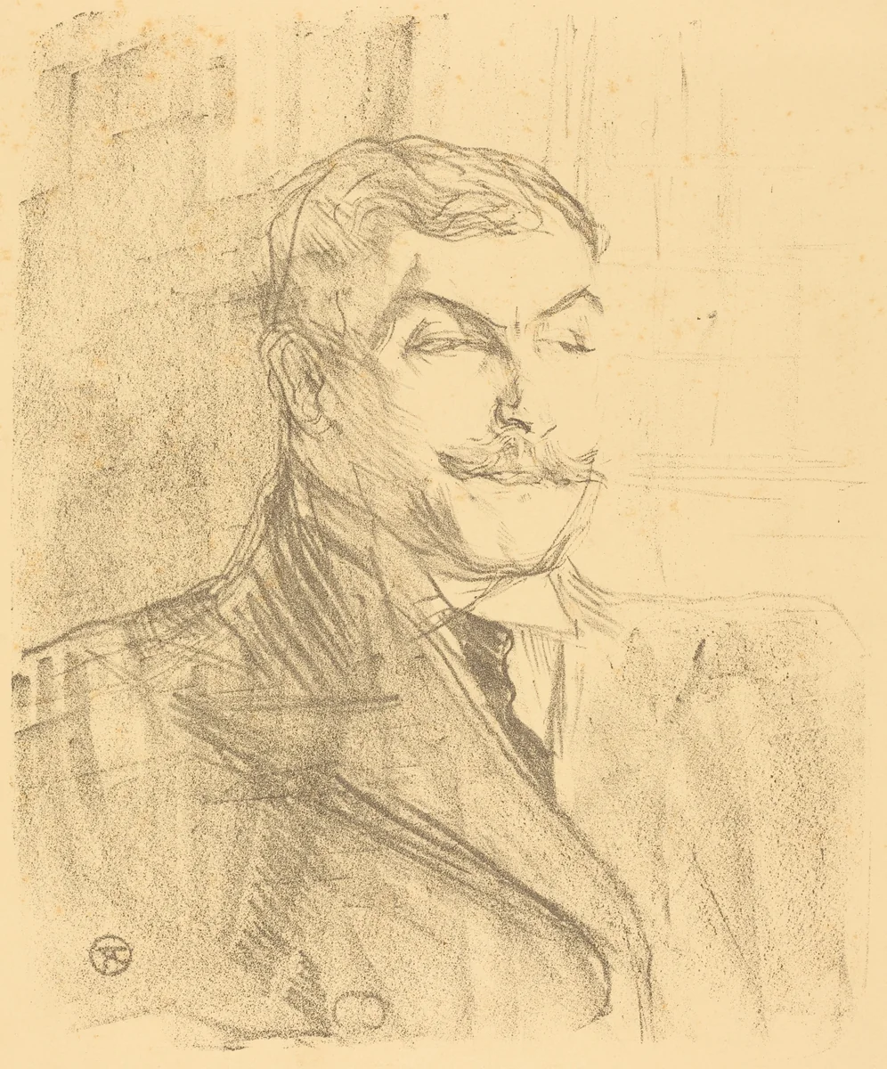 Lucien Guitry by Henri de Toulouse-Lautrec, print, 1896