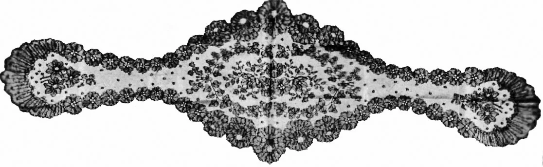 Head Piece by France, probably Bayeux, textile, 1850-1859