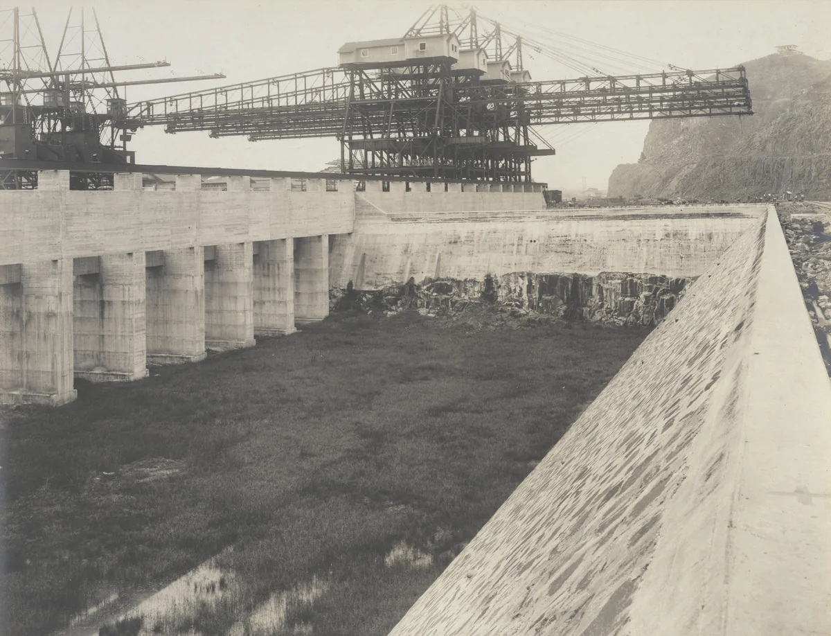 Balboa Terminals. Coaling plant. Coal pockets before flooding by Unidentified Photographer, photograph, 1916