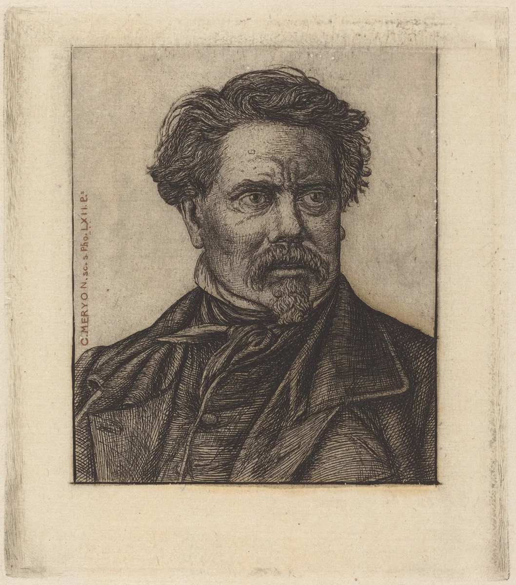 Benjamin Fillon by Charles Meryon, print, 1862