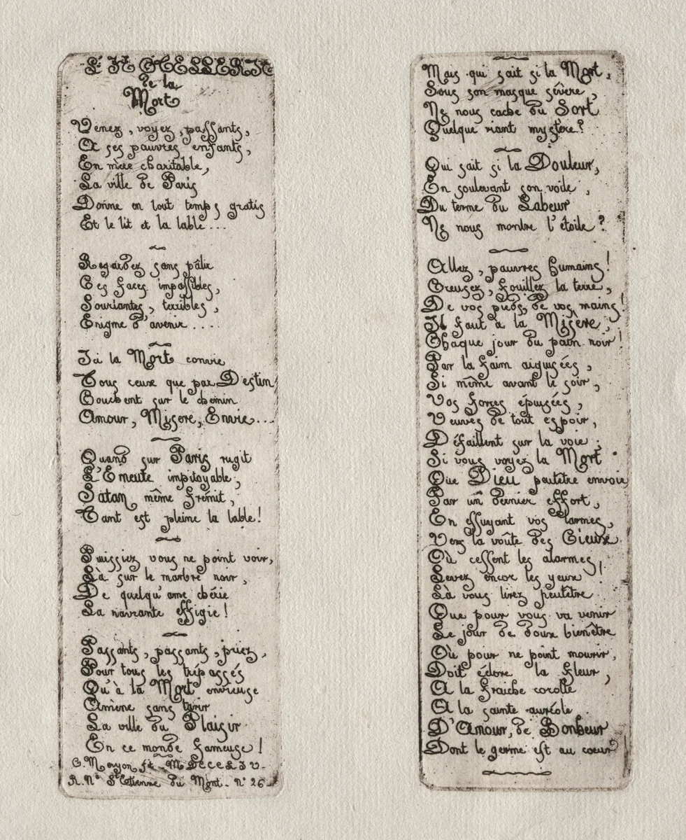 Etchings of Paris: Death's Hostel by Charles Meryon, print, 1854