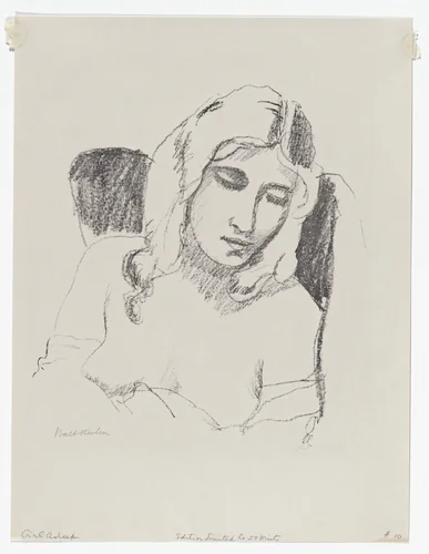 Girl Asleep by Walt Kuhn, print, 1927