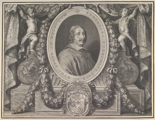 Frédéric Barromée, archevêque, cardinal de Milan by Grégoire Huret, print, 1720-1760