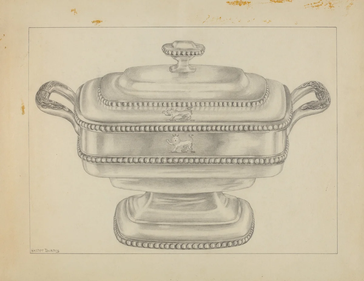 Silver Bowl by Hester Duany, index of american design, 1936