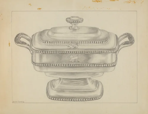 Silver Bowl by Hester Duany, index of american design, 1936