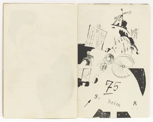 Plate (folio 6) from Die Kathedrale (Die Silbergäule, vol. 41/42) by Kurt Schwitters, illustrated book, 1920