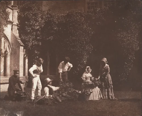 The Fruit Sellers by William Henry Fox Talbot, photograph, 1843-1847