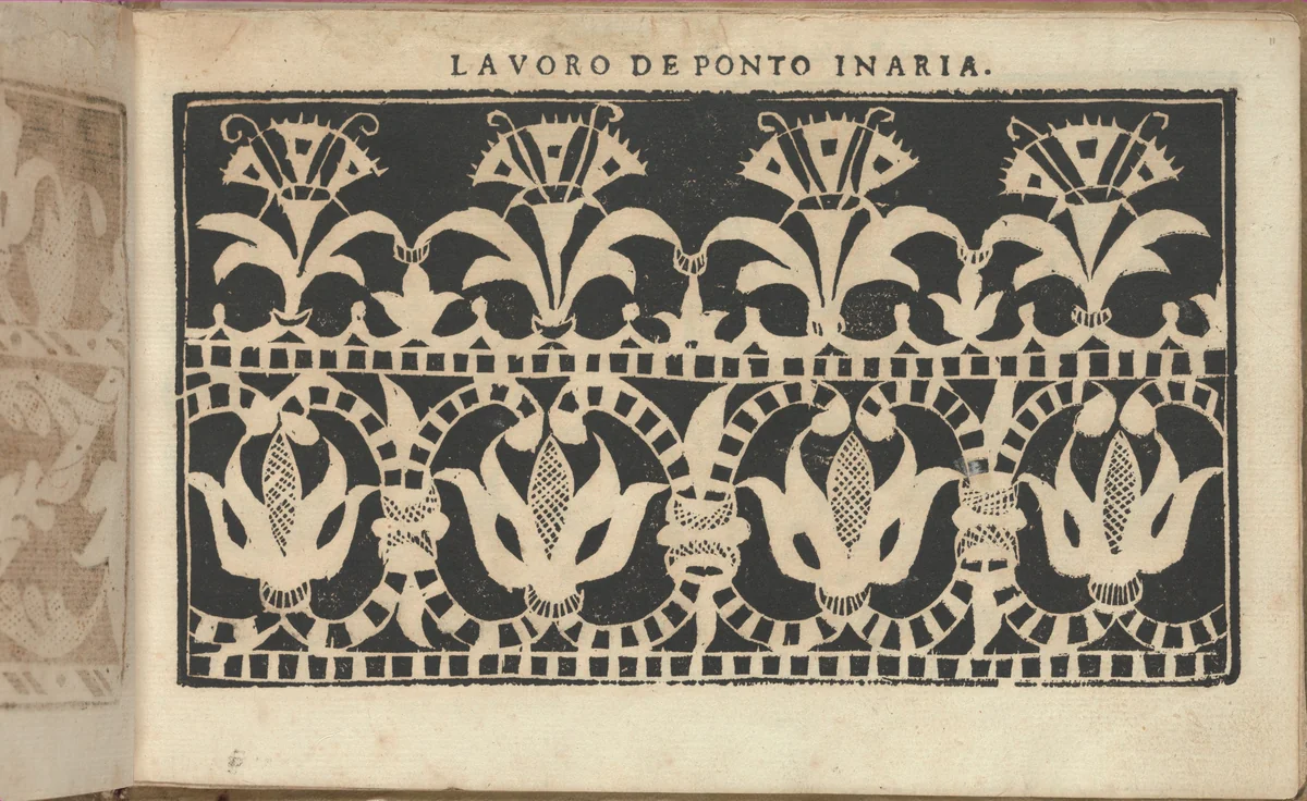 Studio delle virtuose Dame, page 11 (recto) by Isabella Catanea Parasole, book, 1597
