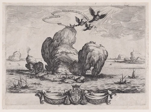 Le Grand Rocher (The Great Rock) by Jacques Callot, print, 1620-1630