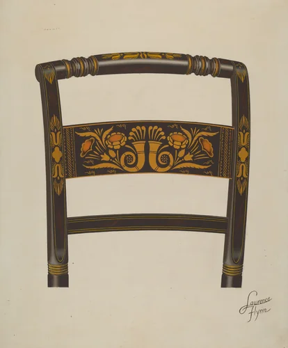 Back of Hitchcock Chair by Lawrence Flynn, index of american design, 1936