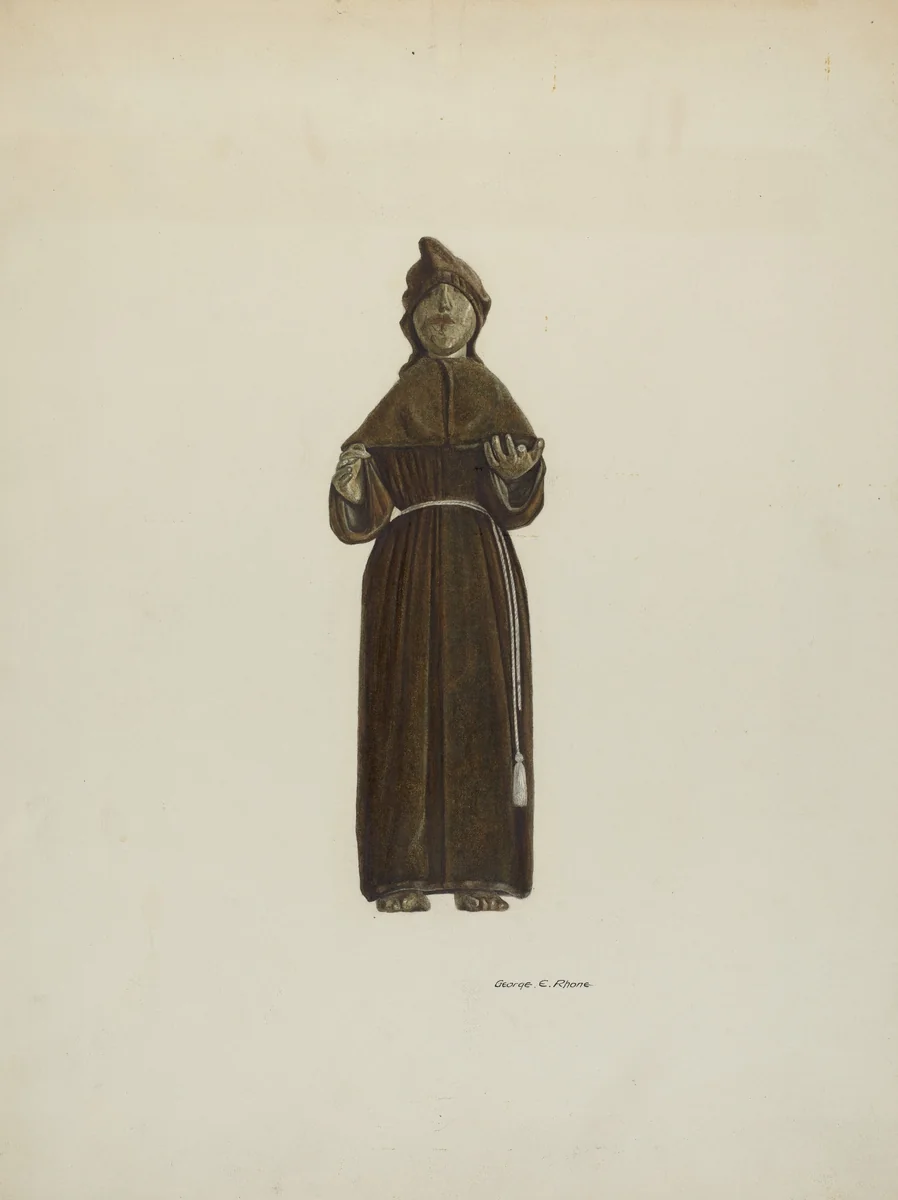 Santo Bulto by George E. Rhone, index of american design, 1939