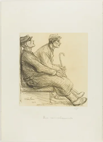 The Convalescents, plate two from Actualités by Théophile Alexandre Steinlen, print, 1915