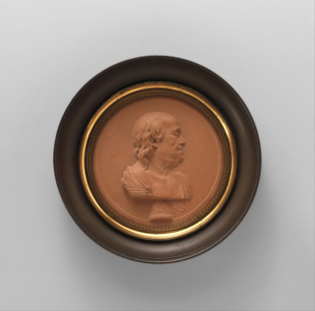 Plaque of Benjamin Franklin by Jean Martin Renaud, artwork, 1794-1797