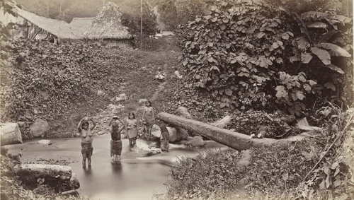 A Roadside Scene, San Isidro by Eadweard Muybridge, photograph, 1875