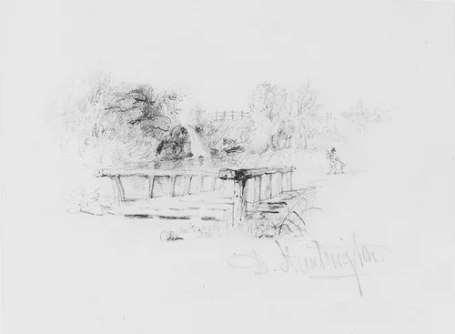 Landscape (from McGuire Scrapbook) by Daniel Huntington, artwork, 1816-1906