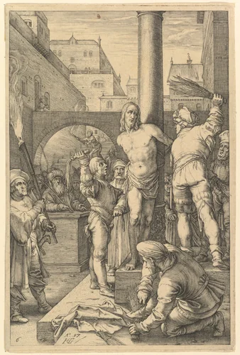 The Flagellation, from "The Passion of Christ" by Hendrick Goltzius, print, 1597