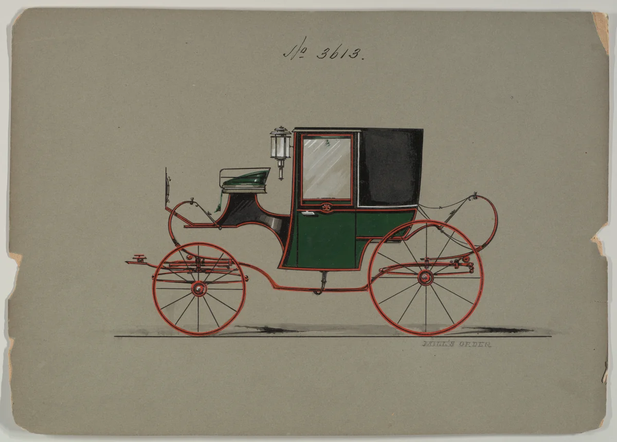 Brougham #3613 by Brewster & Co., drawing, 1880