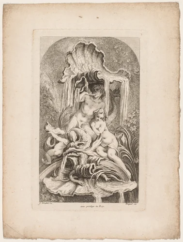 Book of Fountains: No. 2 by Gabriel Huquier, print, 1731-1741