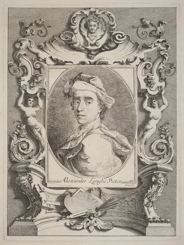 Self-Portrait by Alessandro Longhi, print, 1762