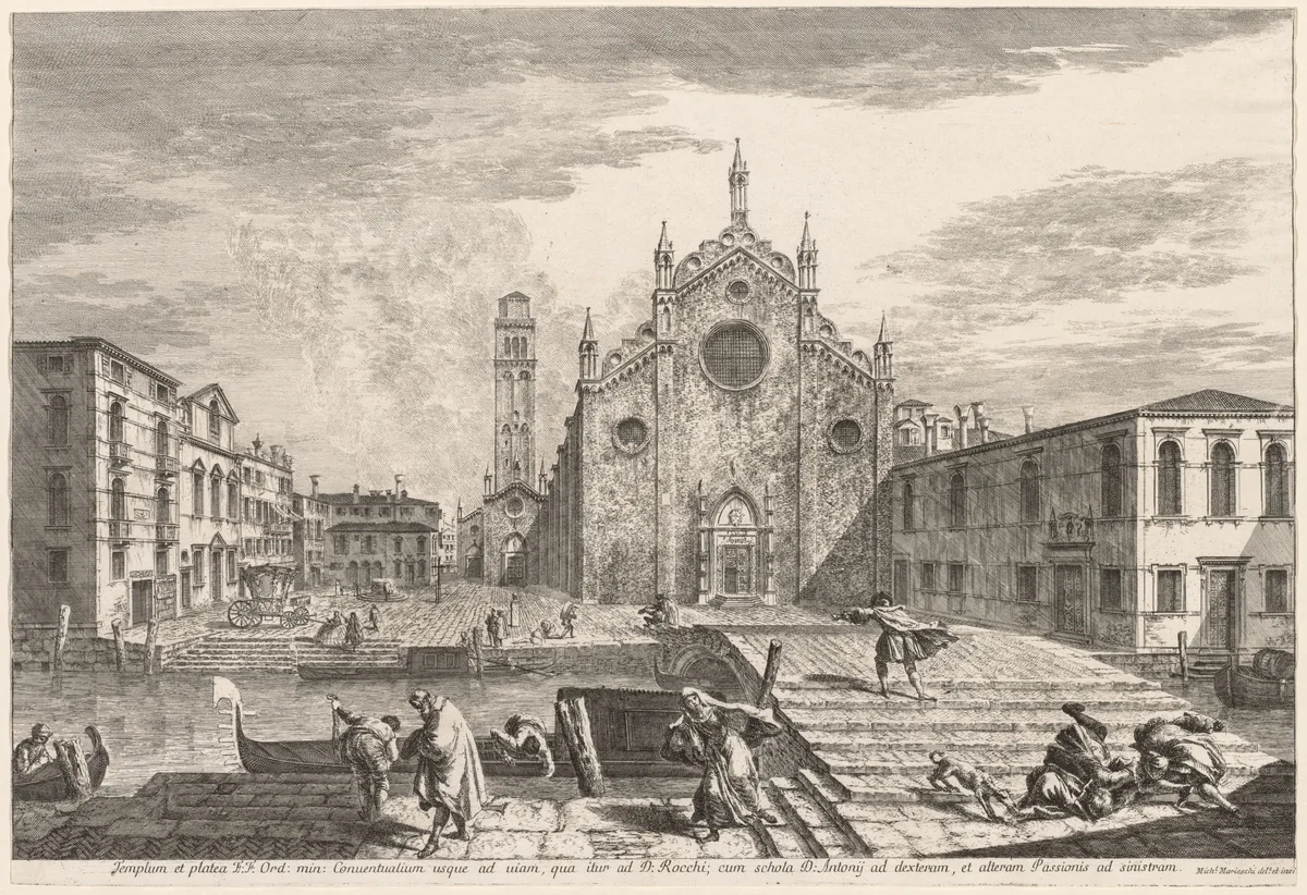 Views of Venice: Campo dei Frari by Michele Marieschi, print, 1741