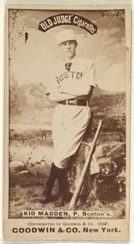 Kid Madden, Pitcher, Boston, from the Old Judge series (N172) for Old Judge Cigarettes by Goodwin & Company, photograph, 1887
