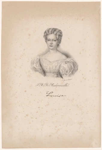 Portret van Louise Maria van Frankrijk by anonymous, print, 1830-1842