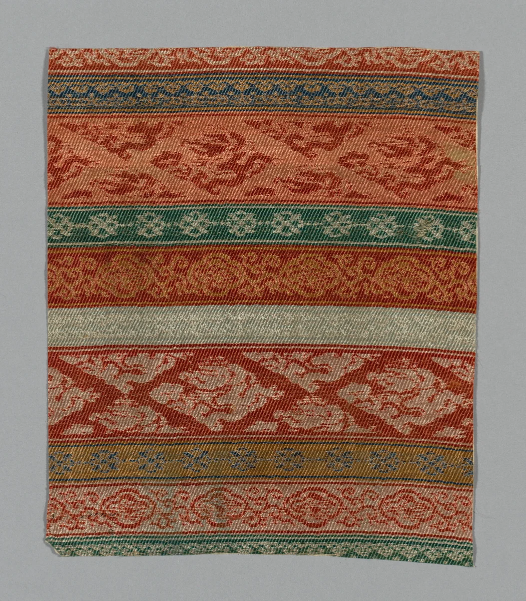 Fragment by China, textile, 1800-1825