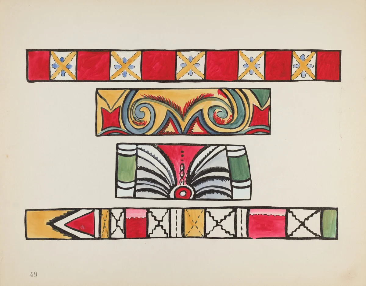 Plate 49: Miscellaneous Design: From Portfolio "Spanish Colonial Designs of New Mexico" by American 20th Century, index of american design, 1935-1942
