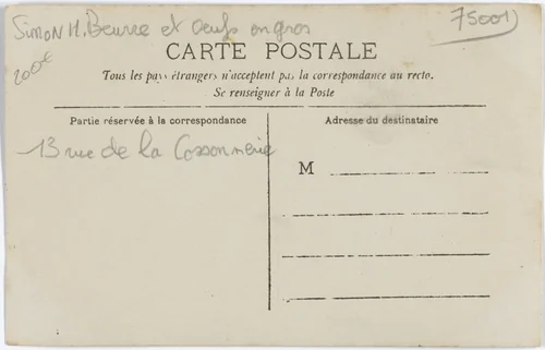 Beurre et œuf en gros, Paris by Unidentified Photographer, photograph, 1905