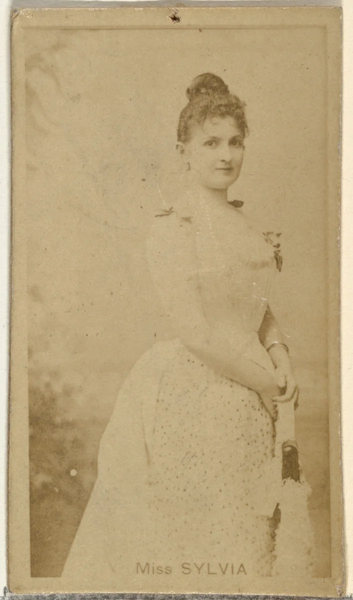 Miss Sylvia, from the Actors and Actresses series (N145-8) issued by Duke Sons & Co. to promote Duke Cigarettes by W. Duke, Sons & Co., photograph, 1890-1895
