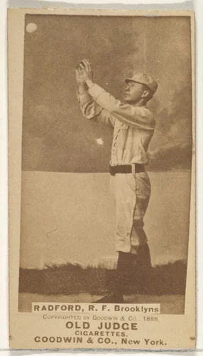 Radford, Right Field, Brooklyn Bridegrooms, from the Old Judge series (N172) for Old Judge Cigarettes by Goodwin & Company, photograph, 1888