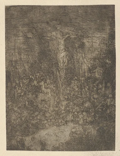 La Crucifixion (The Crucifixion) by Rodolphe Bresdin, print, 1839-1885